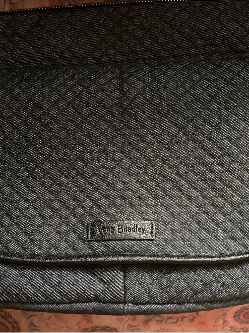 Vera Bradley Quilted Messenger/Shoulder Bag with Studded Strap